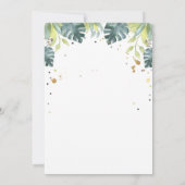 ワイルドワンサファリアニマルズファースト誕生日招待状 招待状 (裏面)