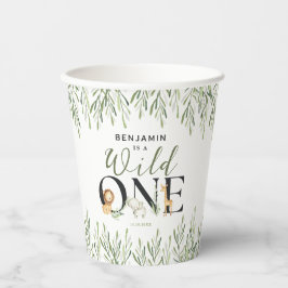 ワイルドワンサファリアニマルズボーイ第1誕生日パーティー 紙コップ