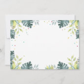 ワイルドワンサファリアニマルズボーイ誕生日招待状 招待状 (裏面)