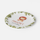 ワイルドワンサファリアニマルズボーバースデーパーティー ペーパープレート (アングル)