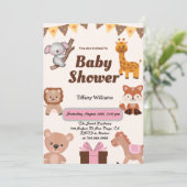 ワイルドワンサファリアニマルズモダン招待状 招待状 (スタンド正面)