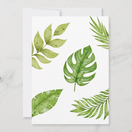 ワイルドワンサファリアニマルズ子供の誕生日 招待状 (裏面)