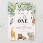 ワイルドワンサファリアニマルズ招待状カード シーズンカード (正面/裏面)