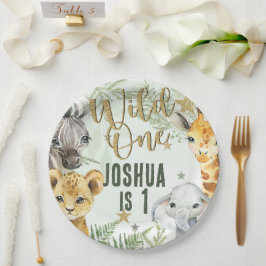 ワイルドワンサファリアニマルズ紙プレート ペーパープレート