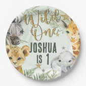 ワイルドワンサファリアニマルズ紙プレート ペーパープレート (正面)