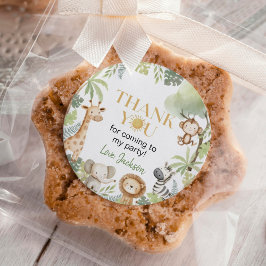 ワイルドワンサファリアニマルズ誕生日 ラウンドシール