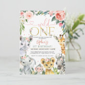 ワイルドワンサファリアニマルズ誕生日 招待状 (スタンド正面)