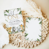 ワイルドワンサファリアニマルズ1歳の誕生日ボーイズインビタティ 招待状