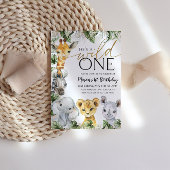 ワイルドワンサファリアニマルズ1歳の誕生日ボーイズインビタティ 招待状