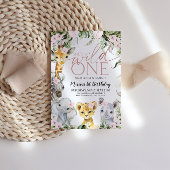 ワイルドワンサファリアニマルズ1stバースデーガールインビタティ 招待状