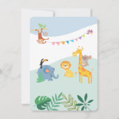 ワイルドワンサファリアニマルズ1stバースデージャングルパーティー 招待状 (裏面)