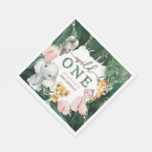 ワイルドワンサファリアニマルズ1stバースデーナプキンス スタンダードランチョンナプキン (角)