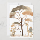 ワイルドワンサファリアニマルズ1st誕生日パーティー 招待状 (裏面)