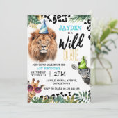 ワイルドワンサファリアニマルズ1st誕生日パーティー 招待状 (スタンド正面)