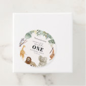 ワイルドワンサファリアニマルズ1st誕生日メッセージカード フェイバータグ (インサイチュ)