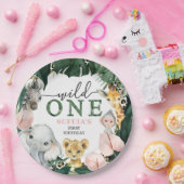 ワイルドワンサファリアニマルズ1st誕生日紙プレート ペーパープレート (パーティー)