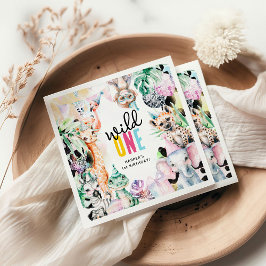 ワイルドワンサファリアニマルズ1st誕生日 スタンダードカクテルナプキン