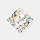 ワイルドワンサファリアニマルズ1st誕生日 スタンダードカクテルナプキン (角)