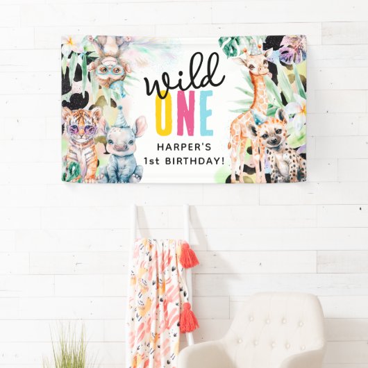 ワイルドワンサファリアニマルズ1st誕生日 横断幕 (インサイチュ)