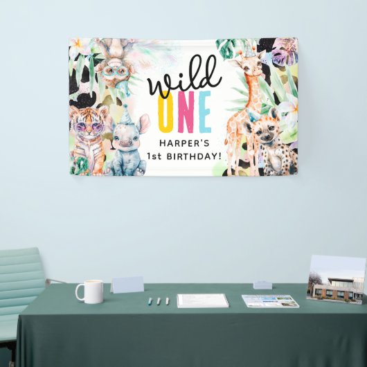 ワイルドワンサファリアニマルズ1st誕生日 横断幕 (トレードショー)