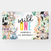 ワイルドワンサファリアニマルズ1st誕生日 横断幕 (横)