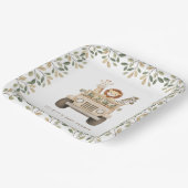 ワイルドワンサファリアニマルニュートラルベビーシャワー ペーパープレート (傾斜あり)