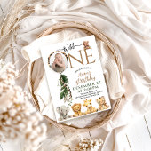 ワイルドワンサファリアニマルバルーン1st誕生日 招待状