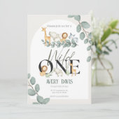 ワイルドワンサファリアニマルバースデーパーティーへの招待 招待状 (スタンド正面)