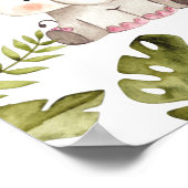 ワイルドワンサファリアニマルバースデーパーティー歓迎サイン ポスター (角)