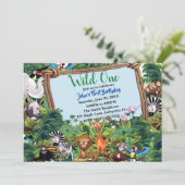 ワイルドワンサファリアニマルバースデーパーティー 招待状 (スタンド正面)