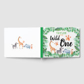 ワイルドワンサファリアニマル第1誕生日パーティー ゲストブック (全面)