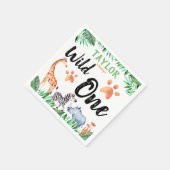 ワイルドワンサファリアニマル第1誕生日パーティー スタンダードカクテルナプキン (角)