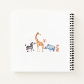 ワイルドワンサファリアニマル1st誕生日パーティー ノートブック (裏面)