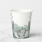 ワイルドワンサファリエレファントベビーシャワー紙カップ 紙コップ (裏面)