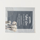 ワイルドワンサファリエレファントベビーシャワー背景 タペストリー (正面(横))