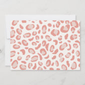 ワイルドワンサファリガールの最初の誕生日パーティーの写真 招待状 (裏面)