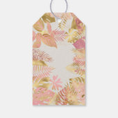 ワイルドワンサファリガールズ誕生日ピンク金ゴールドベージュ色 ギフトタグ (裏面)