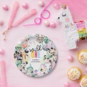 ワイルドワンサファリクールアニマルズ1日 ペーパープレート (パーティー)