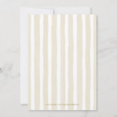 ワイルドワンサファリグリーンベビ男女兼用ーシャワー 招待状 (裏面)