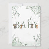 ワイルドワンサファリジャングルの赤ちゃんシャワー招待状 招待状 (裏面)