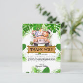 ワイルドワンサファリジャングルアニマルズ誕生日 サンキューカード (スタンド正面)