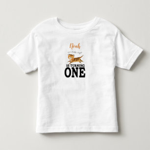 ワイルドワンサファリジャングルタイガー1歳の誕生日 トドラーTシャツ