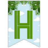 ワイルドワンサファリジャングルテーマ誕生日バナー バンティングフラッグ (第2の旗)