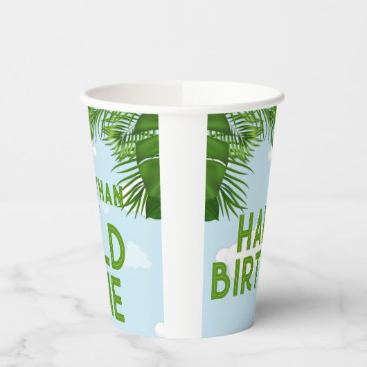 ワイルドワンサファリジャングルパーティー紙ナプキンス 紙コップ (左)