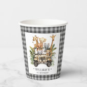 ワイルドワンサファリジャングルファーストファースト誕生日 紙コップ (正面)