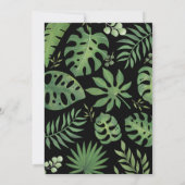 ワイルドワンサファリジャングルファースト誕生日ブラック 招待状 (裏面)