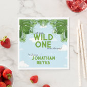 ワイルドワンサファリジャングルベビーシャワーナプキンズ スタンダードランチョンナプキン (インサイチュ)