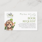 ワイルドワンサファリジャングルベビーシャワーブックリクエスト エンクロージャーカード (正面)