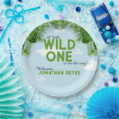 ワイルドワンサファリジャングルベビーシャワープレート ペーパープレート (パーティー)