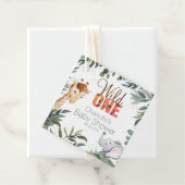 ワイルドワンサファリジャングルベビーシャワーメッセージカード フェイバータグ (インサイチュ)